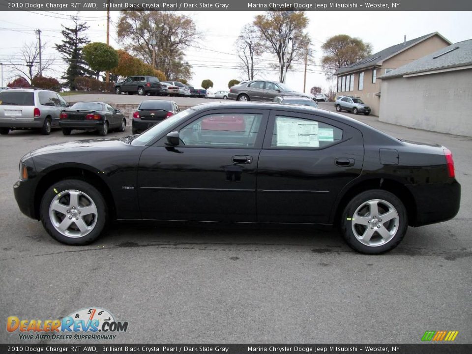 2010 Dodge Charger R/T AWD Brilliant Black Crystal Pearl / Dark Slate Gray Photo #2