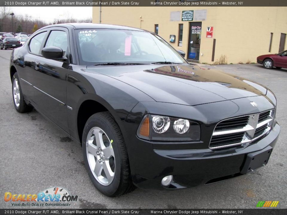 2010 Dodge Charger R/T AWD Brilliant Black Crystal Pearl / Dark Slate Gray Photo #7