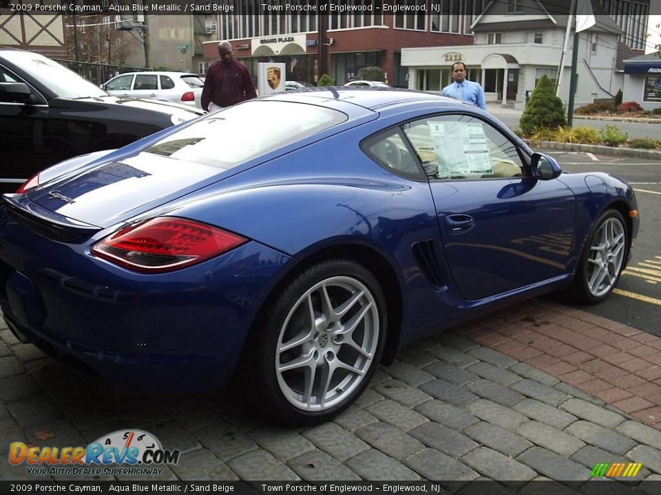 2009 Porsche Cayman Aqua Blue Metallic / Sand Beige Photo #3