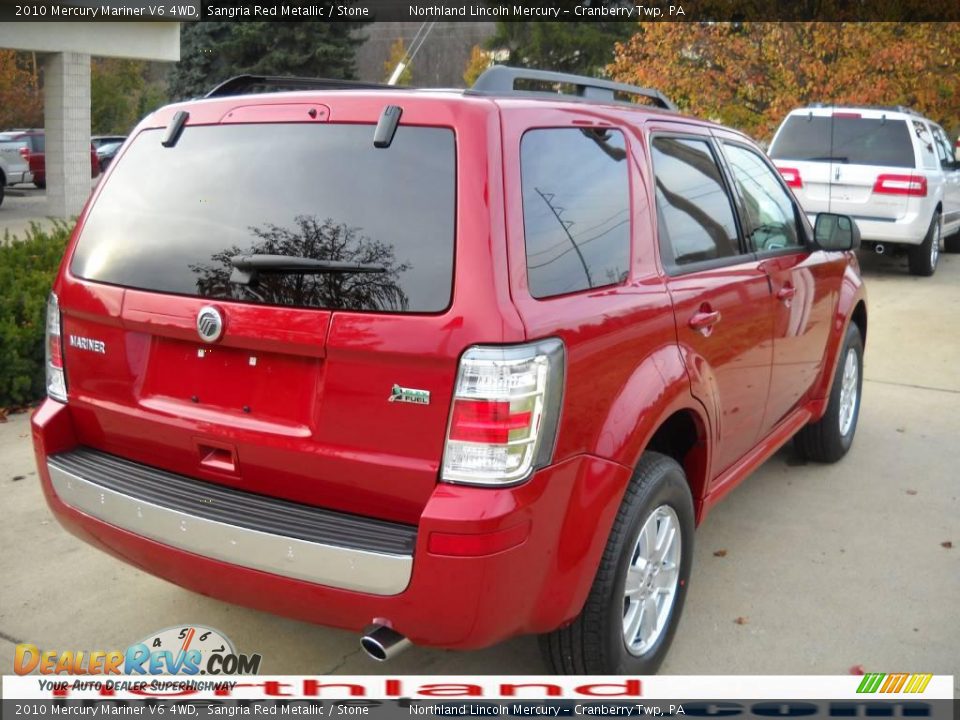 2010 Mercury Mariner V6 4WD Sangria Red Metallic / Stone Photo #2