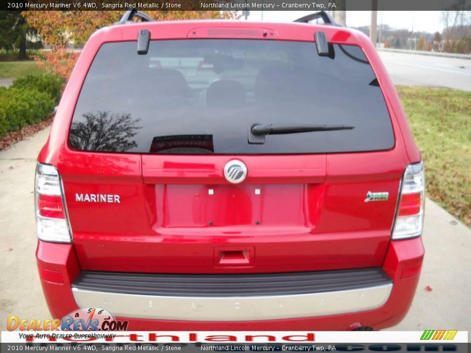 2010 Mercury Mariner V6 4WD Sangria Red Metallic / Stone Photo #3