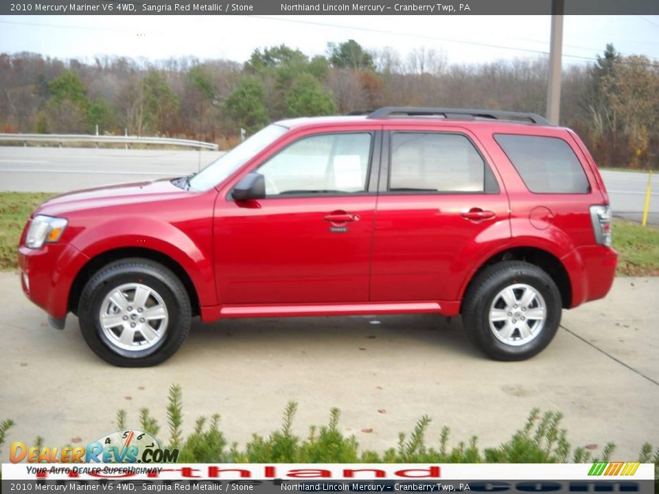 2010 Mercury Mariner V6 4WD Sangria Red Metallic / Stone Photo #5