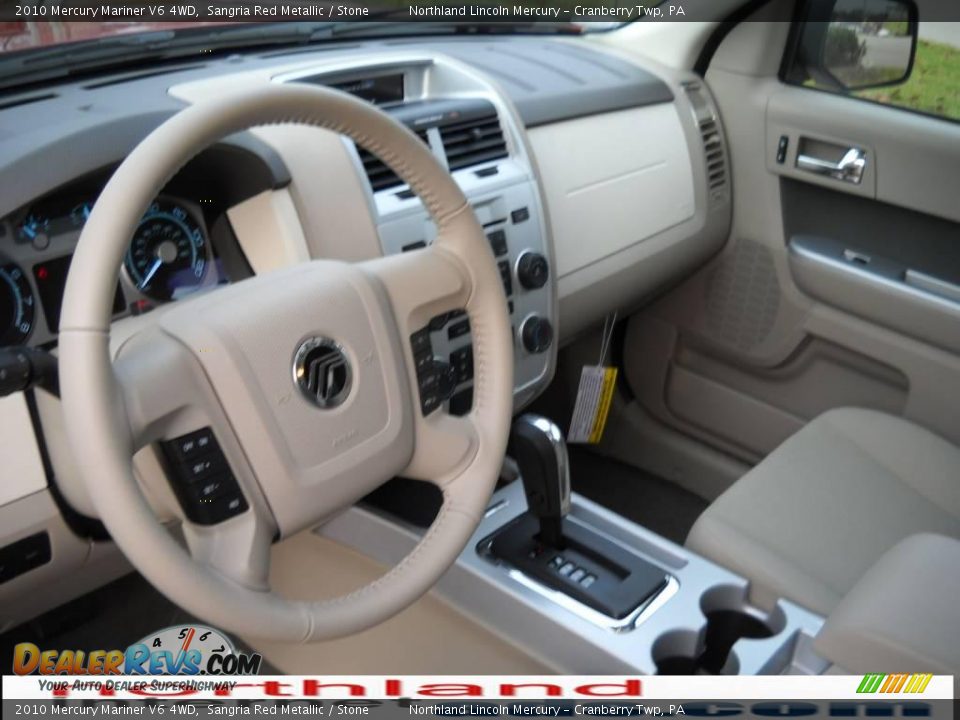 2010 Mercury Mariner V6 4WD Sangria Red Metallic / Stone Photo #7