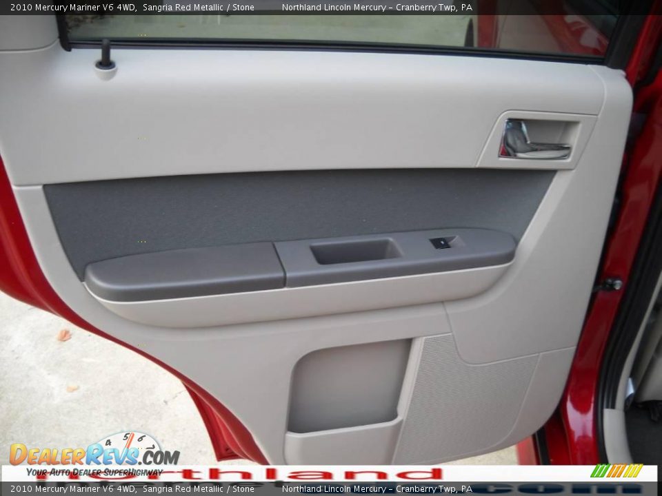 2010 Mercury Mariner V6 4WD Sangria Red Metallic / Stone Photo #10