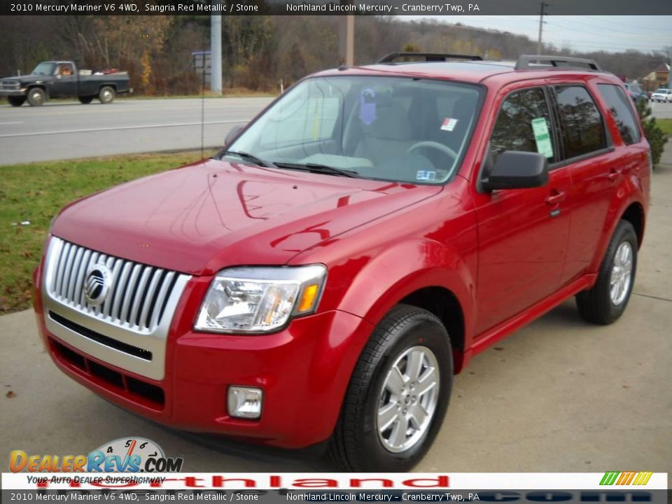 2010 Mercury Mariner V6 4WD Sangria Red Metallic / Stone Photo #13