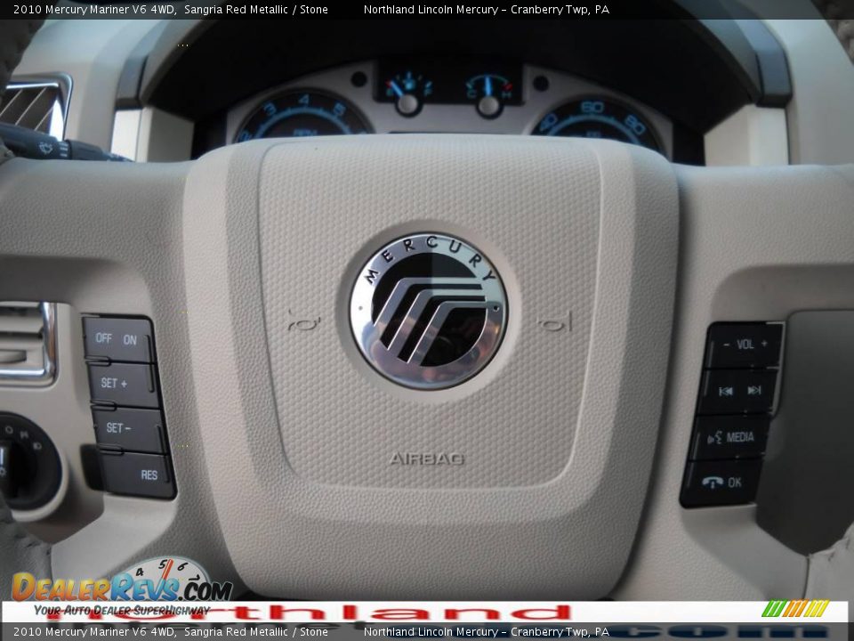 2010 Mercury Mariner V6 4WD Sangria Red Metallic / Stone Photo #19