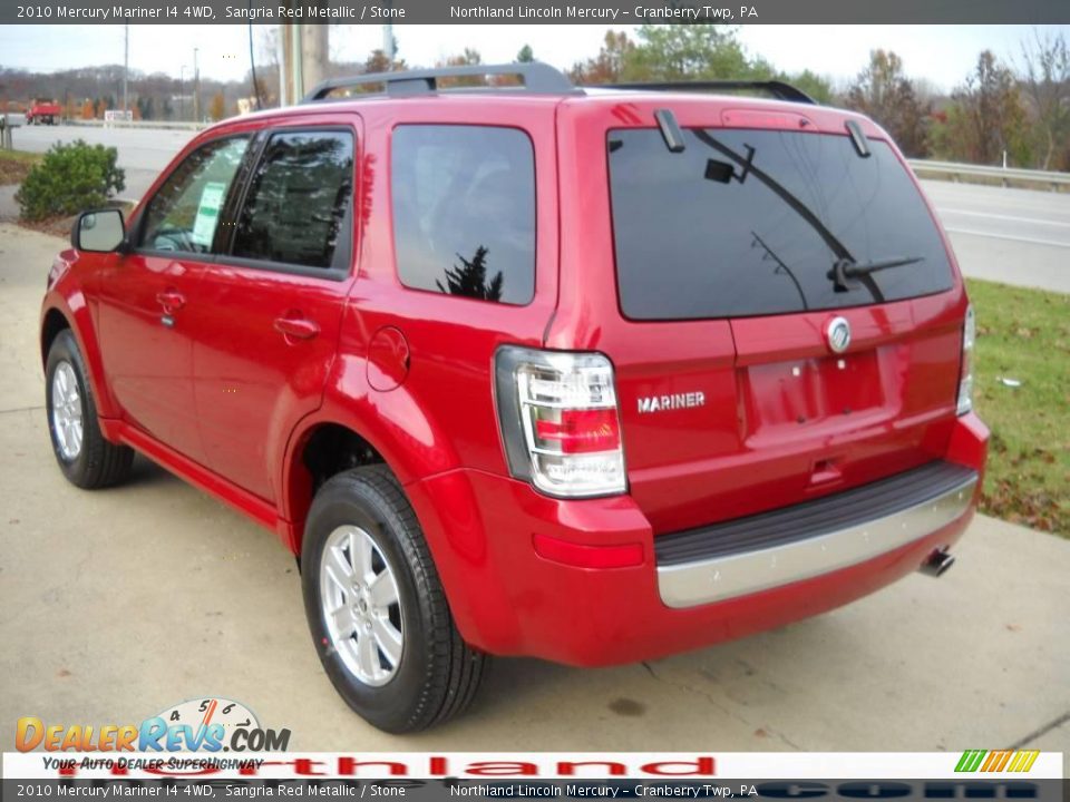 2010 Mercury Mariner I4 4WD Sangria Red Metallic / Stone Photo #4