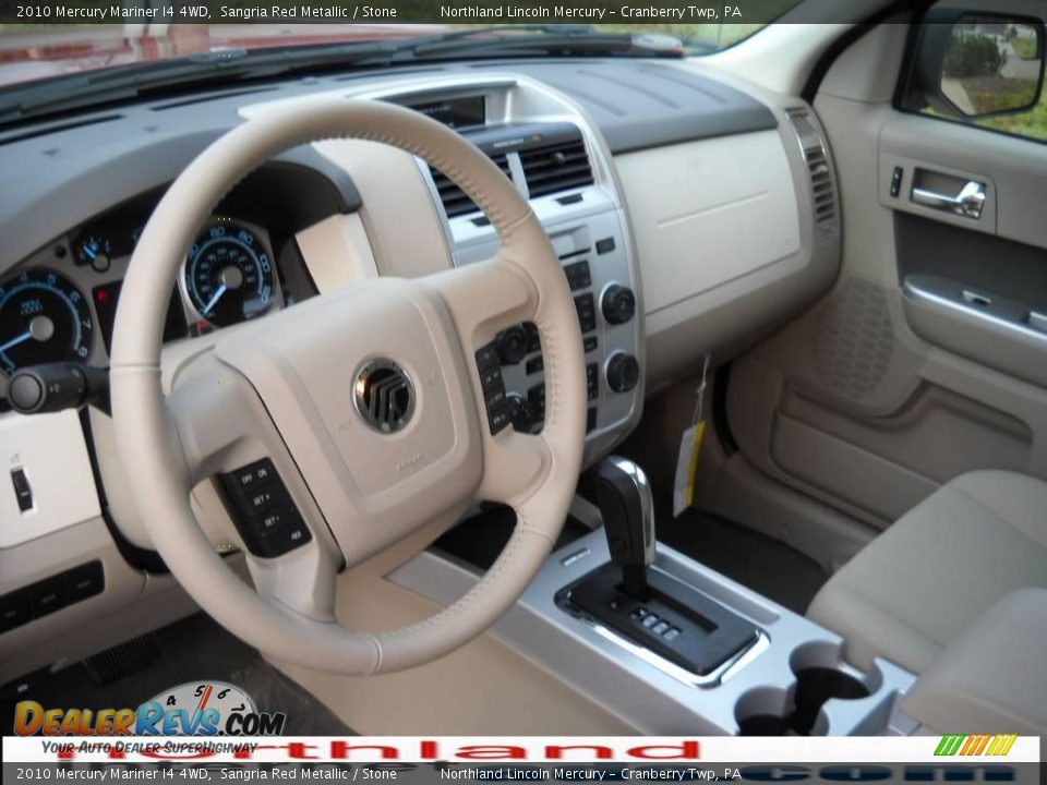 2010 Mercury Mariner I4 4WD Sangria Red Metallic / Stone Photo #7