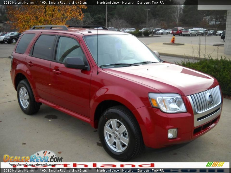 2010 Mercury Mariner I4 4WD Sangria Red Metallic / Stone Photo #16