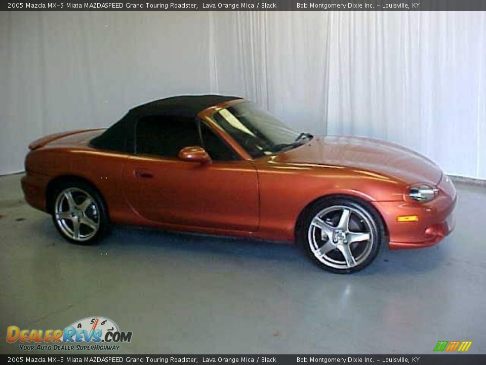 2005 Mazda MX-5 Miata MAZDASPEED Grand Touring Roadster Lava Orange Mica / Black Photo #1