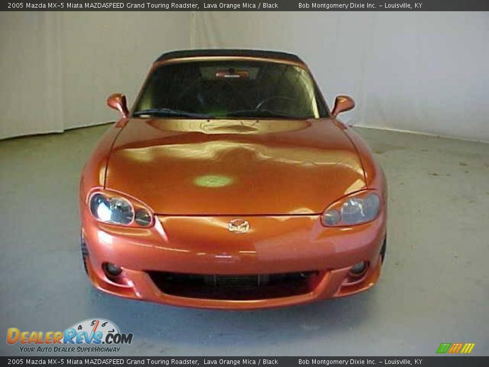 2005 Mazda MX-5 Miata MAZDASPEED Grand Touring Roadster Lava Orange Mica / Black Photo #2