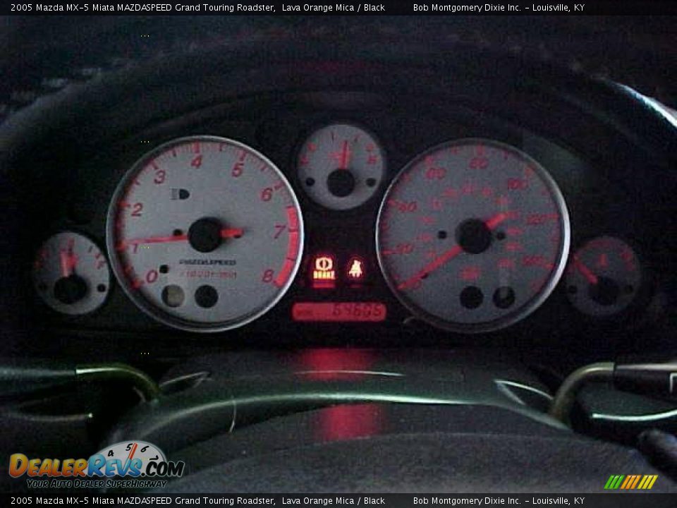 2005 Mazda MX-5 Miata MAZDASPEED Grand Touring Roadster Lava Orange Mica / Black Photo #13
