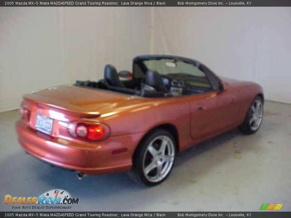 2005 Mazda MX-5 Miata MAZDASPEED Grand Touring Roadster Lava Orange Mica / Black Photo #16