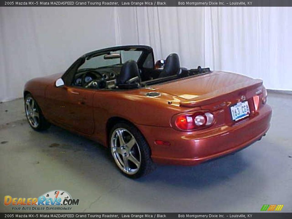 2005 Mazda MX-5 Miata MAZDASPEED Grand Touring Roadster Lava Orange Mica / Black Photo #17