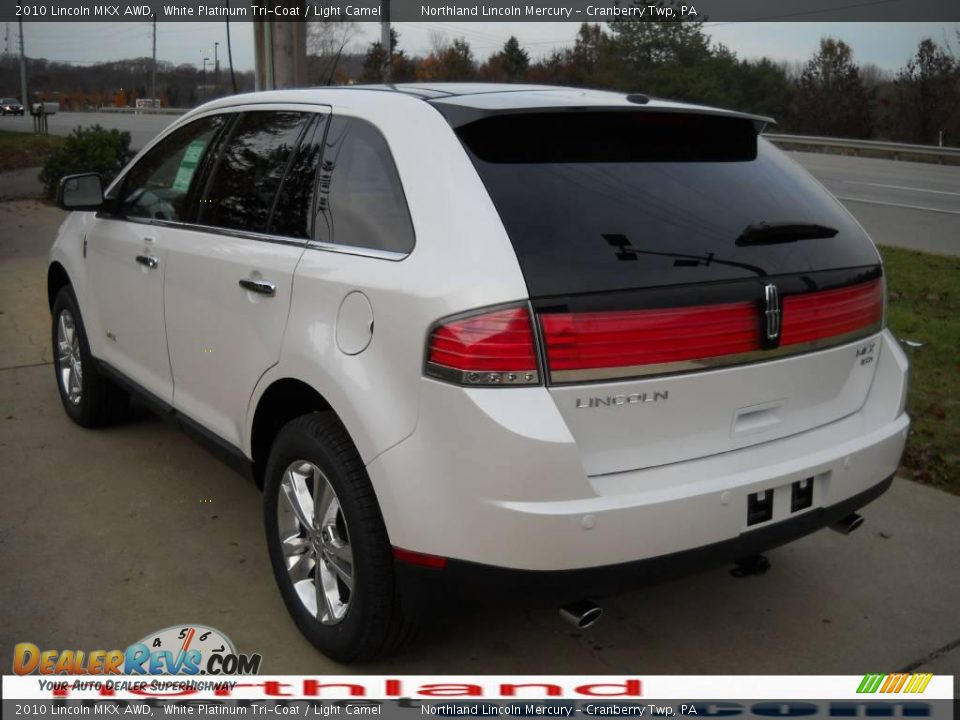 2010 Lincoln MKX AWD White Platinum Tri-Coat / Light Camel Photo #4
