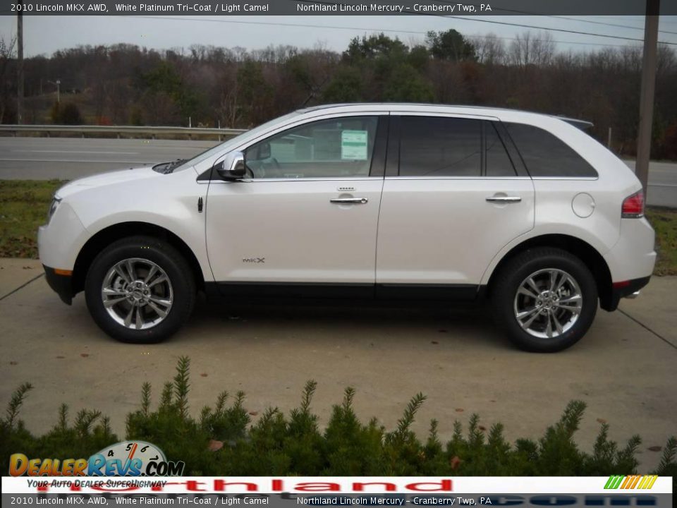 2010 Lincoln MKX AWD White Platinum Tri-Coat / Light Camel Photo #5