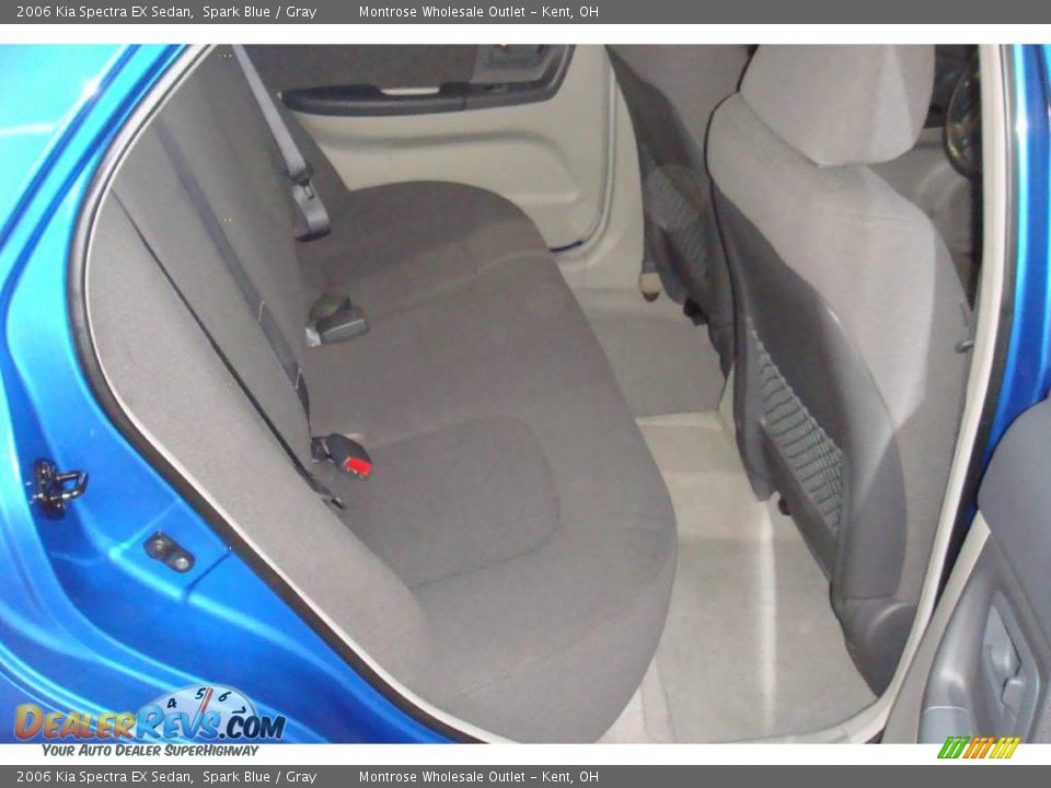 2006 Kia Spectra EX Sedan Spark Blue / Gray Photo #11