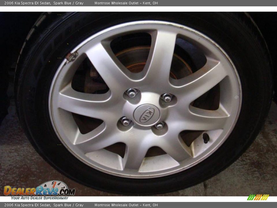 2006 Kia Spectra EX Sedan Spark Blue / Gray Photo #19
