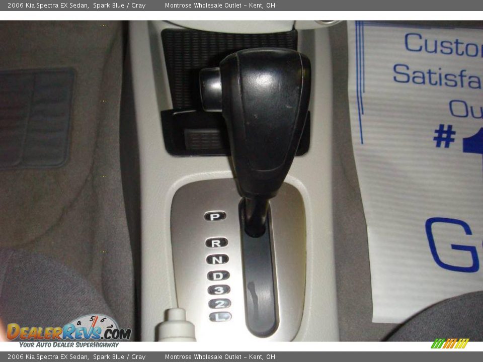 2006 Kia Spectra EX Sedan Spark Blue / Gray Photo #23