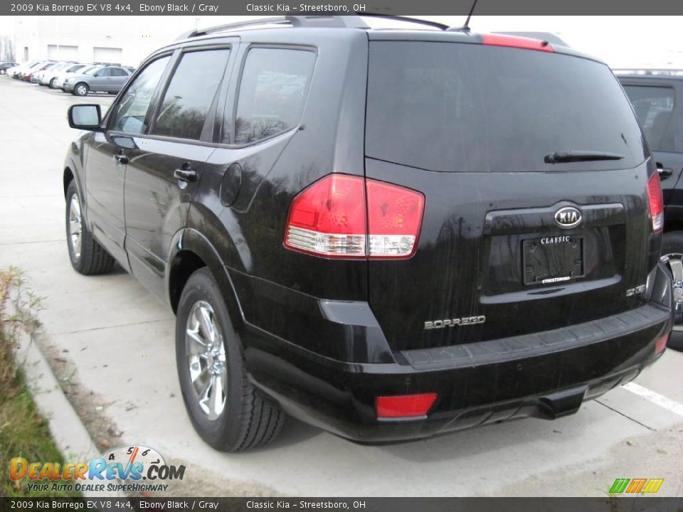 2009 Kia Borrego EX V8 4x4 Ebony Black / Gray Photo #7