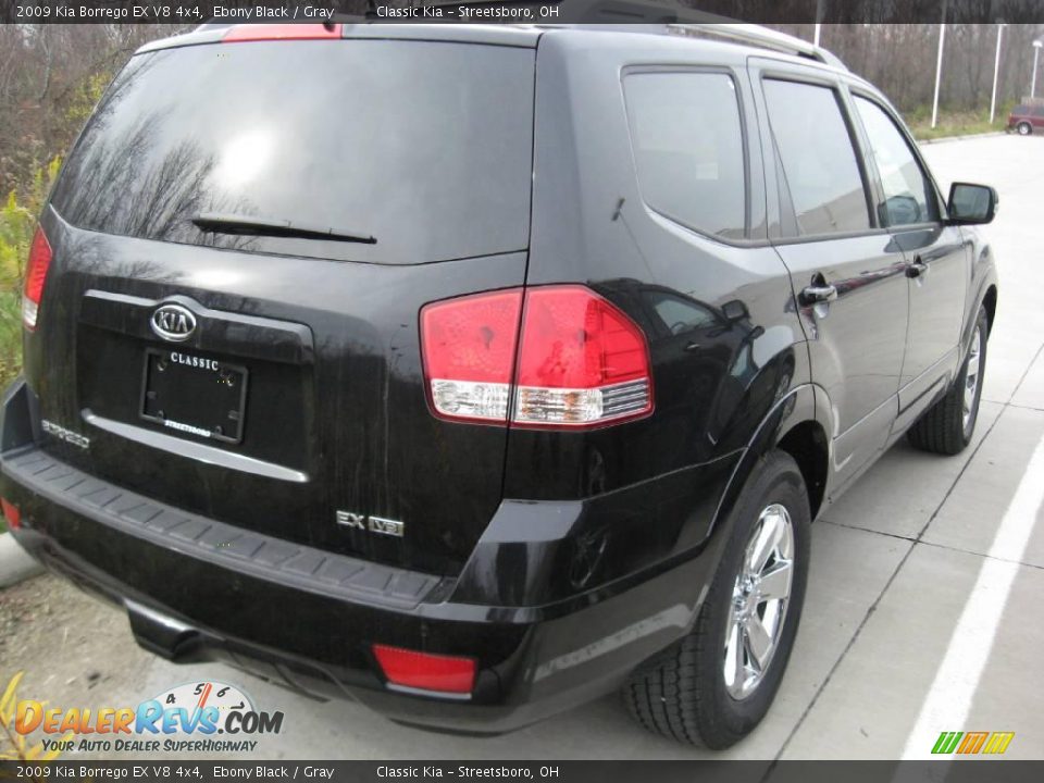 2009 Kia Borrego EX V8 4x4 Ebony Black / Gray Photo #8