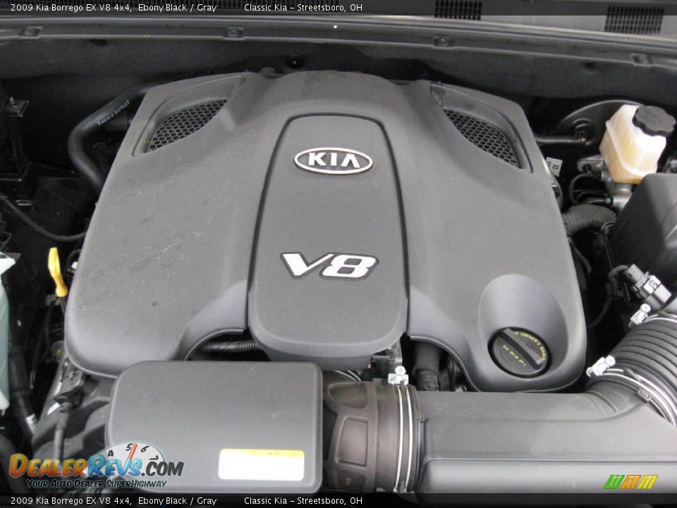 2009 Kia Borrego EX V8 4x4 Ebony Black / Gray Photo #13