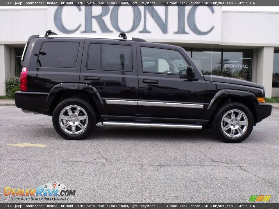 2010 Jeep Commander Limited Brilliant Black Crystal Pearl / Dark Khaki/Light Graystone Photo #1