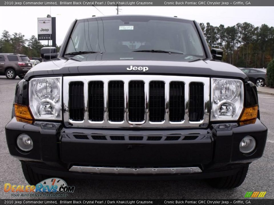 2010 Jeep Commander Limited Brilliant Black Crystal Pearl / Dark Khaki/Light Graystone Photo #3