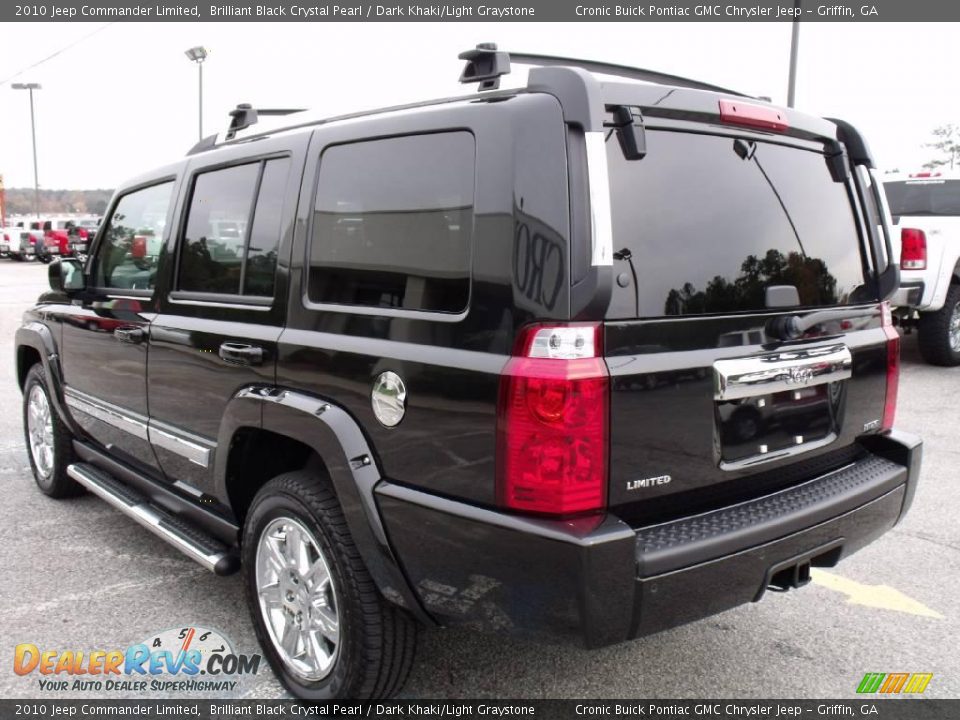 2010 Jeep Commander Limited Brilliant Black Crystal Pearl / Dark Khaki/Light Graystone Photo #6
