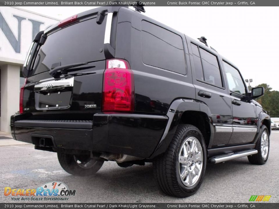 2010 Jeep Commander Limited Brilliant Black Crystal Pearl / Dark Khaki/Light Graystone Photo #8