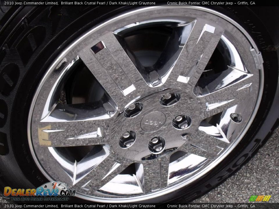 2010 Jeep Commander Limited Brilliant Black Crystal Pearl / Dark Khaki/Light Graystone Photo #9