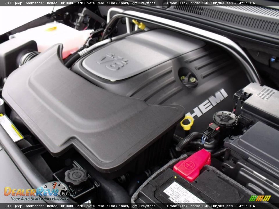 2010 Jeep Commander Limited Brilliant Black Crystal Pearl / Dark Khaki/Light Graystone Photo #10