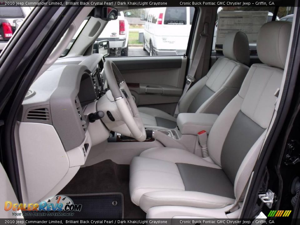 2010 Jeep Commander Limited Brilliant Black Crystal Pearl / Dark Khaki/Light Graystone Photo #11