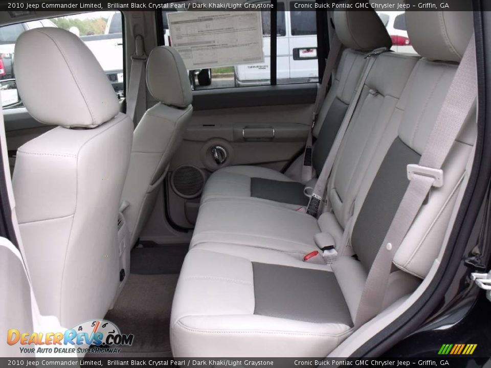 2010 Jeep Commander Limited Brilliant Black Crystal Pearl / Dark Khaki/Light Graystone Photo #12