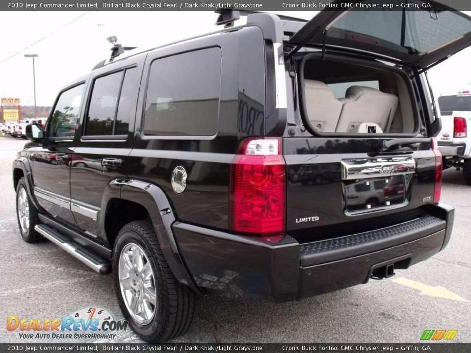 2010 Jeep Commander Limited Brilliant Black Crystal Pearl / Dark Khaki/Light Graystone Photo #13
