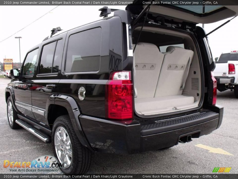 2010 Jeep Commander Limited Brilliant Black Crystal Pearl / Dark Khaki/Light Graystone Photo #14