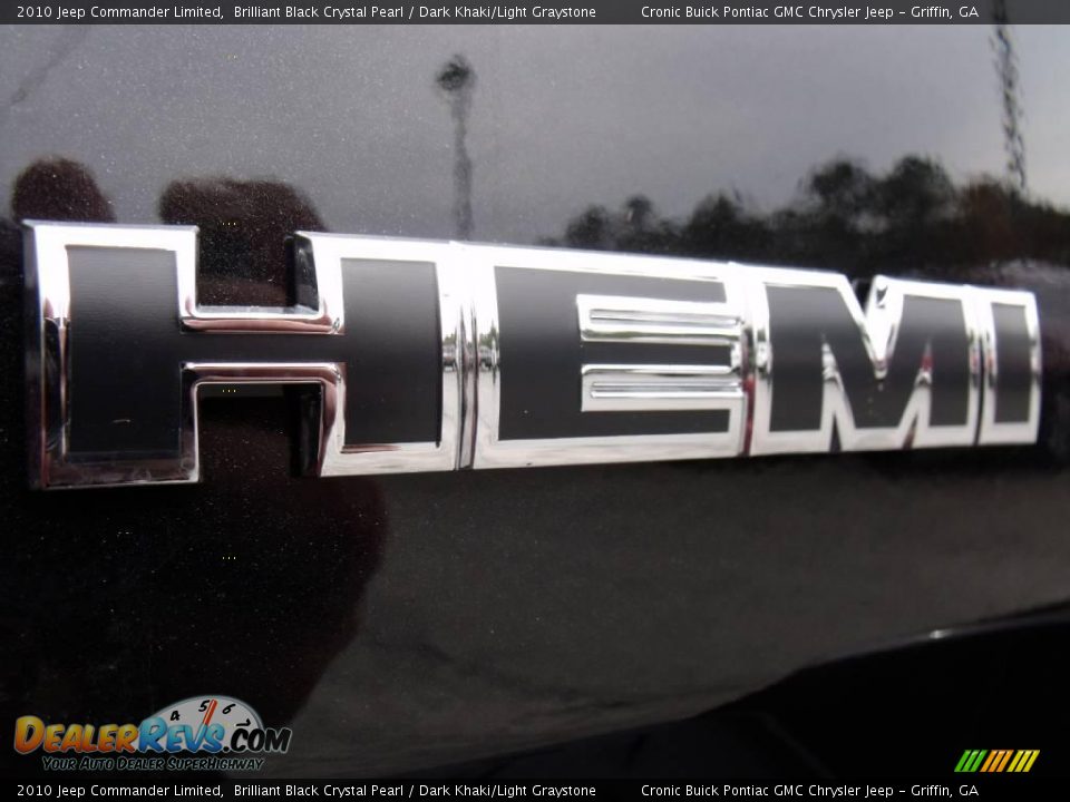 2010 Jeep Commander Limited Brilliant Black Crystal Pearl / Dark Khaki/Light Graystone Photo #15