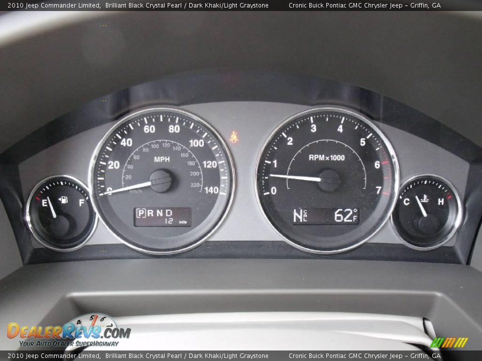 2010 Jeep Commander Limited Brilliant Black Crystal Pearl / Dark Khaki/Light Graystone Photo #21