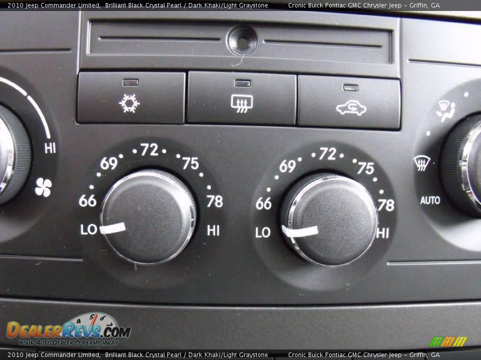 2010 Jeep Commander Limited Brilliant Black Crystal Pearl / Dark Khaki/Light Graystone Photo #23