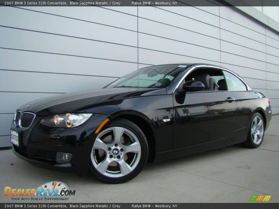 2007 BMW 3 Series 328i Convertible Black Sapphire Metallic / Grey Photo #1