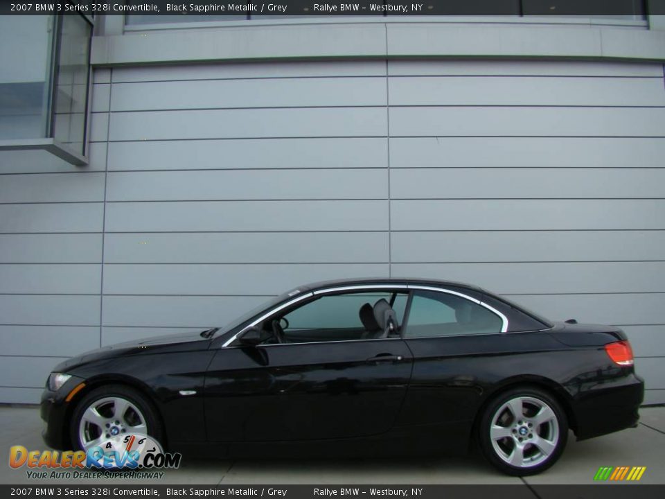 2007 BMW 3 Series 328i Convertible Black Sapphire Metallic / Grey Photo #3