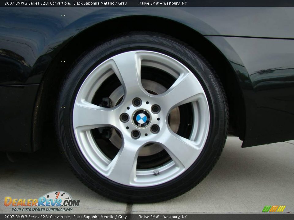 2007 BMW 3 Series 328i Convertible Black Sapphire Metallic / Grey Photo #6