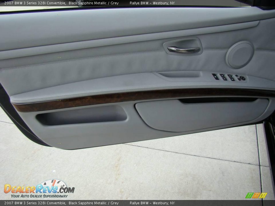 2007 BMW 3 Series 328i Convertible Black Sapphire Metallic / Grey Photo #7
