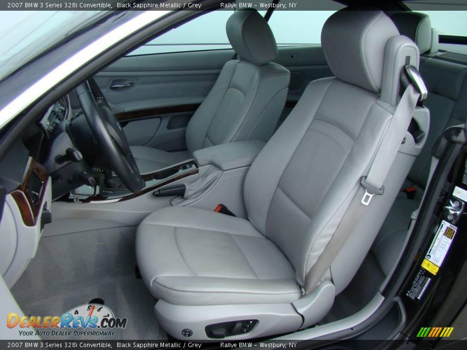 2007 BMW 3 Series 328i Convertible Black Sapphire Metallic / Grey Photo #8