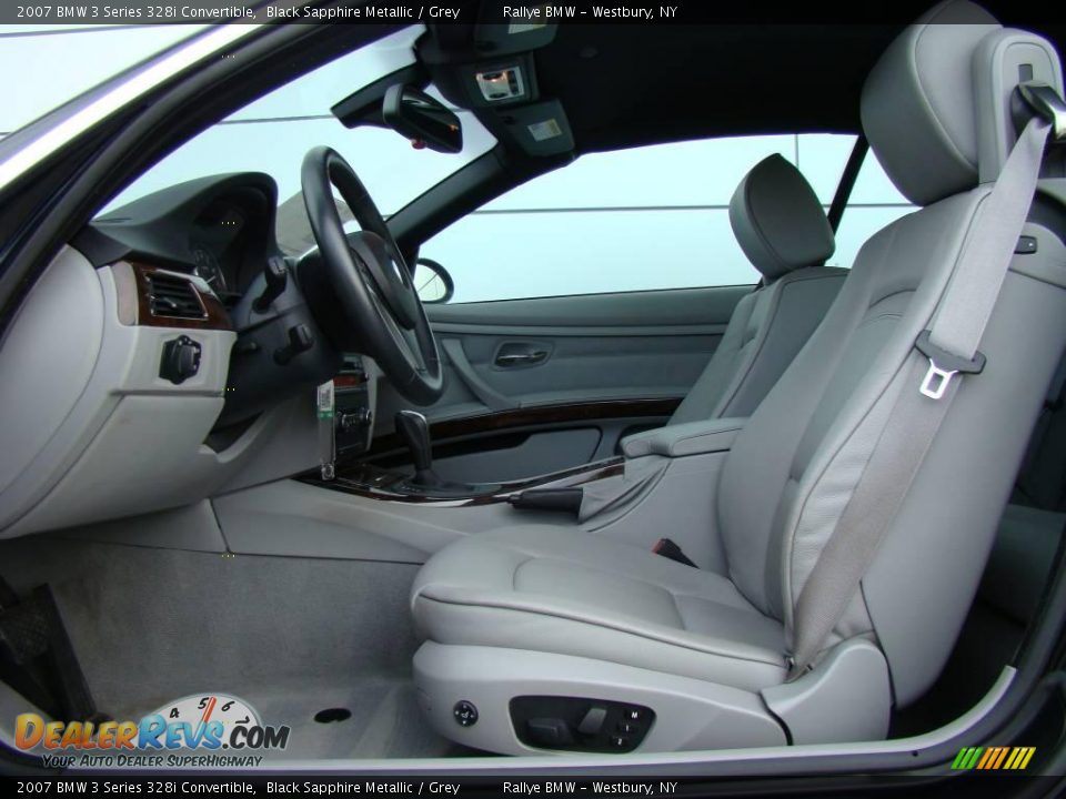 2007 BMW 3 Series 328i Convertible Black Sapphire Metallic / Grey Photo #9