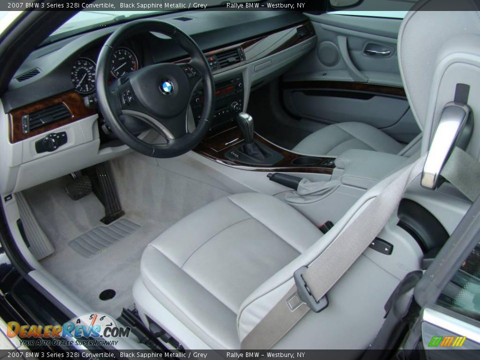 2007 BMW 3 Series 328i Convertible Black Sapphire Metallic / Grey Photo #10