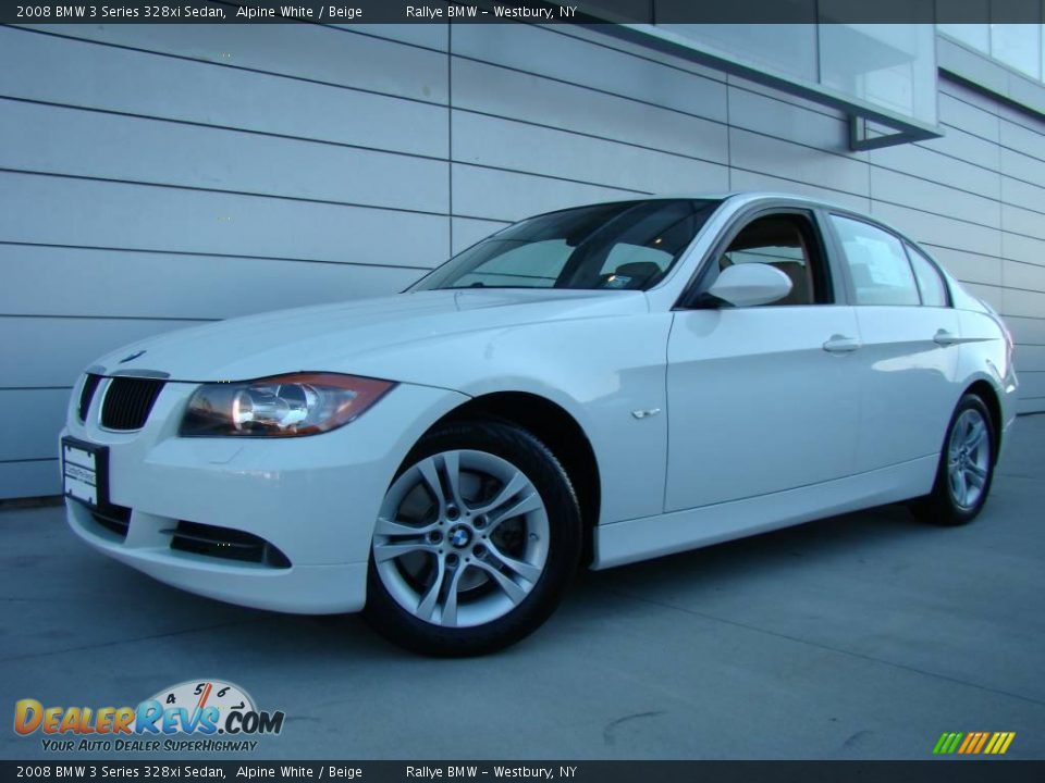 2008 BMW 3 Series 328xi Sedan Alpine White / Beige Photo #1