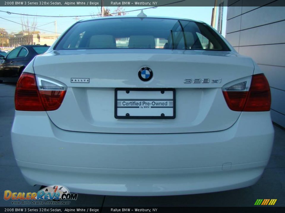 2008 BMW 3 Series 328xi Sedan Alpine White / Beige Photo #4