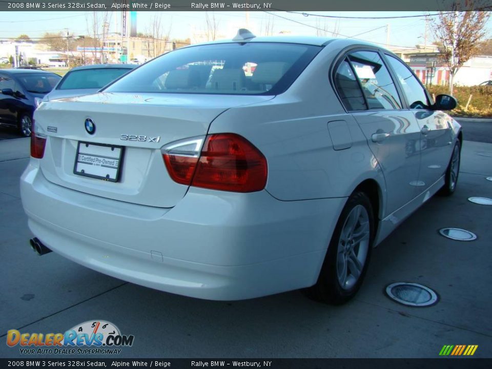 2008 BMW 3 Series 328xi Sedan Alpine White / Beige Photo #5
