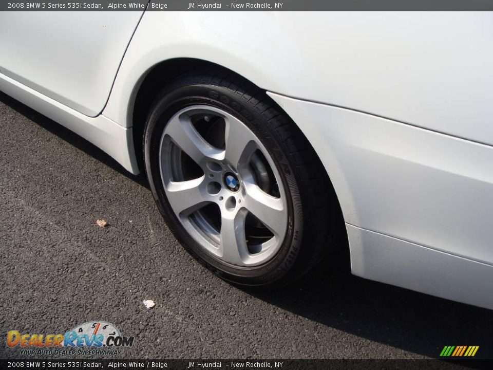 2008 BMW 5 Series 535i Sedan Alpine White / Beige Photo #7